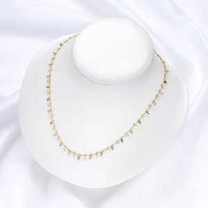 Natural Necklaces Jewels®  - Tourmaline necklace jewelry on neck on  amazonite turquoise for woman