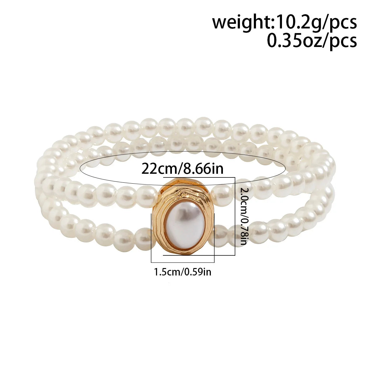 Lifeblood Jewels® - Cavigliera vintage con gemme di perle barocche per donna