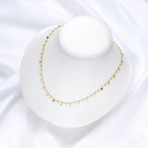 Natural Necklaces Jewels®  - Tourmaline necklace jewelry on neck on  amazonite turquoise for woman