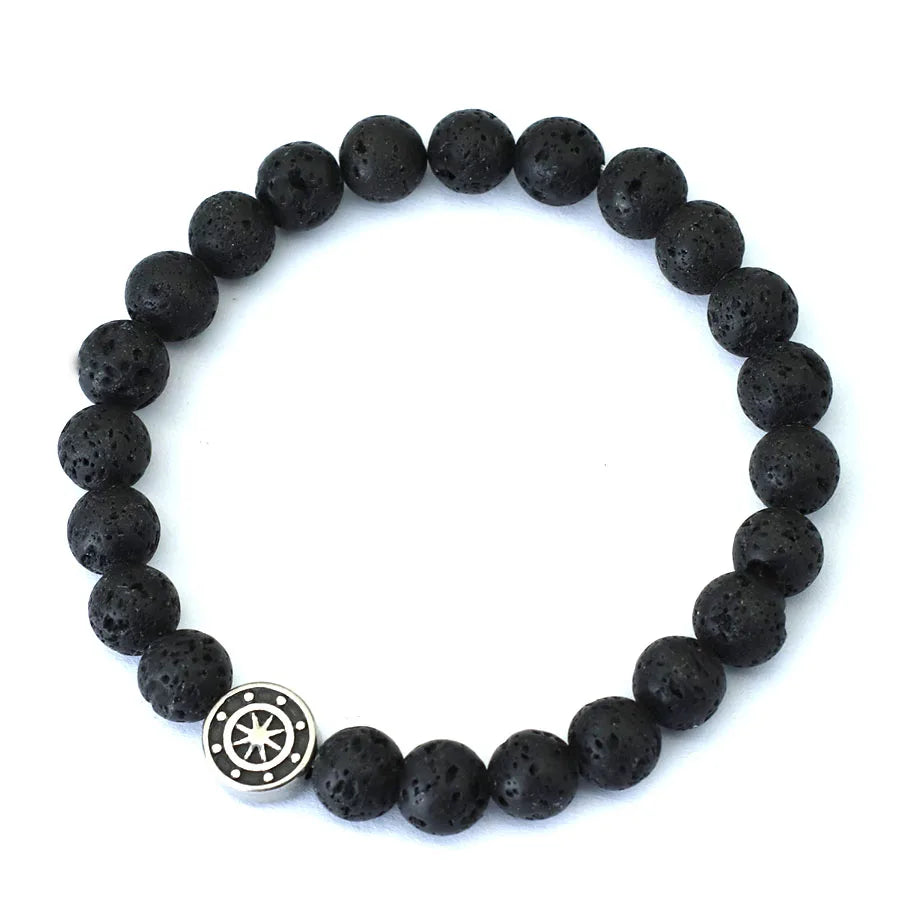 Lifeblood Jewels® - Simple style genuine natural stone bracelet for men