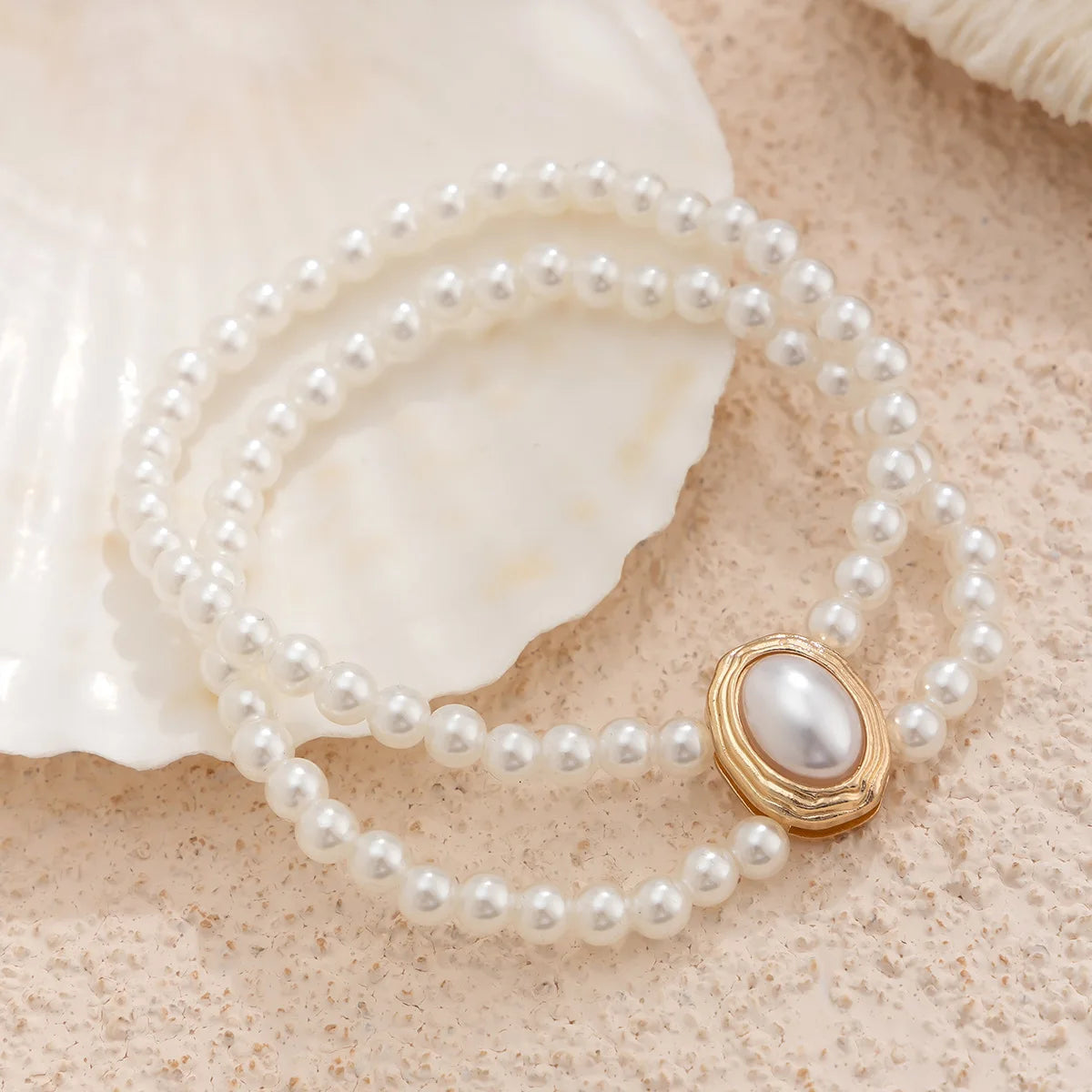 Lifeblood Jewels® - Cavigliera vintage con gemme di perle barocche per donna