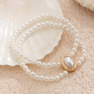 Lifeblood Jewels® - Cavigliera vintage con gemme di perle barocche per donna