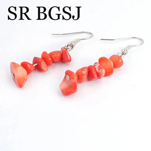 Natural Coral Jewels® - Completo di orecchini, bracciale e collana in corallo per donna
