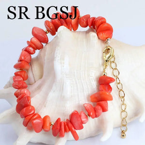 Natural Coral Jewels® - Completo di orecchini, bracciale e collana in corallo per donna