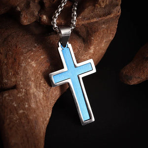 Lifeblood Jewels - Stainless Steel Classic Geometric Polygonal Black Square Natural Stone Necklace Pendant for Men. Also suitable for women.
