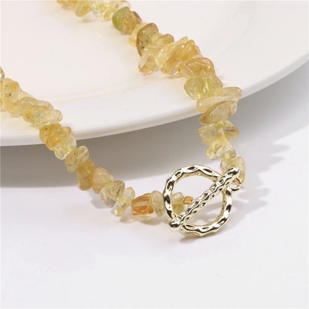 Lifeblood Jewels® - Healing Necklace of Bohemia Gemstone cones natural semi - precious stones, very fashionable for events of all kinds - NaturJewels®