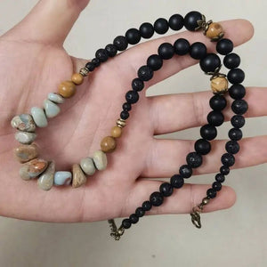 Lifeblood Jewels® - Men's necklace with turquoise gems - NaturJewels®