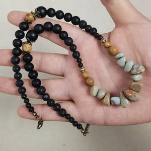 Lifeblood Jewels® - Men's necklace with turquoise gems - NaturJewels®