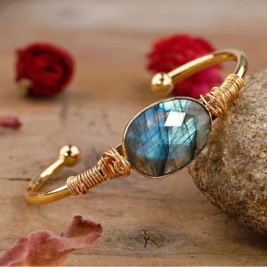 Natural Bracelets Jewels® - Bracelet with natural labradorite stone, for women - NaturJewels®