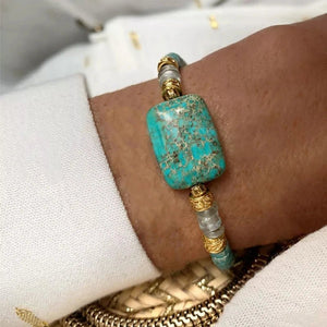 Natural Bracelets Jewels® - Fashionable Charm With Square Stone woman - NaturJewels®