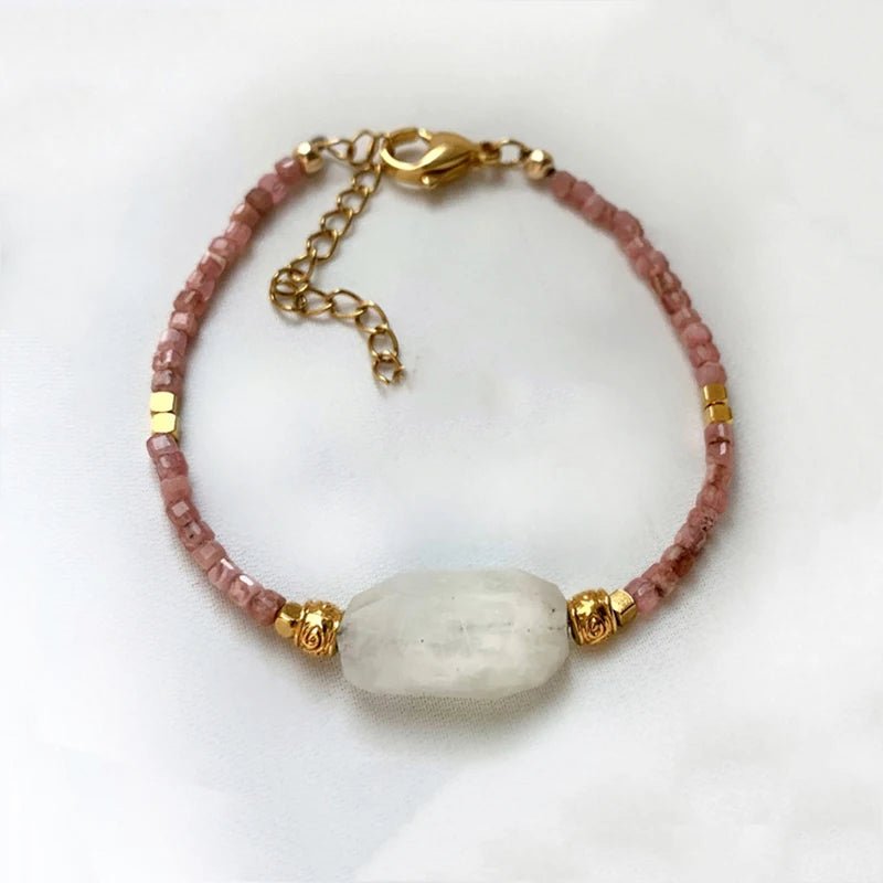 Natural Bracelets Jewels® - Fashionable Charm With Square Stone woman - NaturJewels®