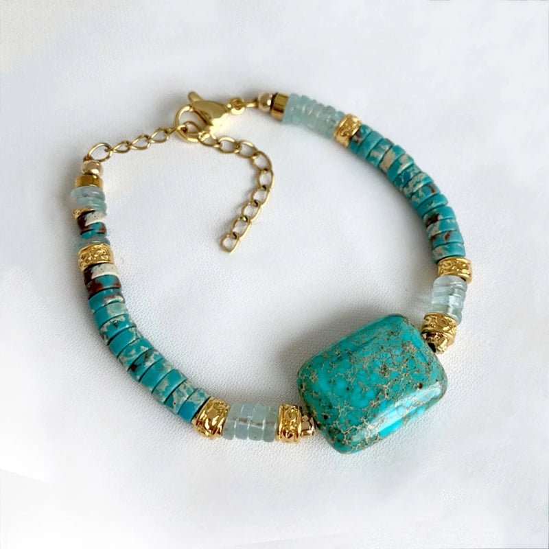 Natural Bracelets Jewels® - Fashionable Charm With Square Stone woman - NaturJewels®