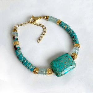 Natural Bracelets Jewels® - Fashionable Charm With Square Stone woman - NaturJewels®