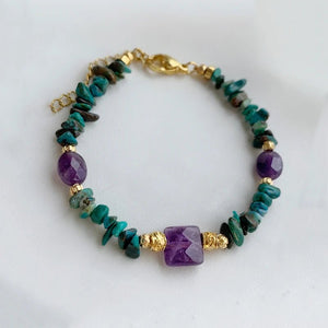 Natural Bracelets Jewels® - Fashionable Charm With Square Stone woman - NaturJewels®