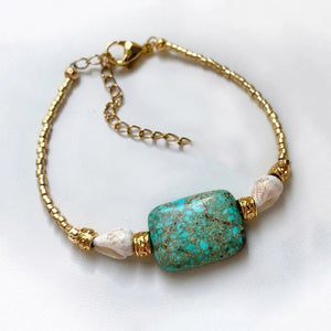 Natural Bracelets Jewels® - Fashionable Charm With Square Stone woman - NaturJewels®