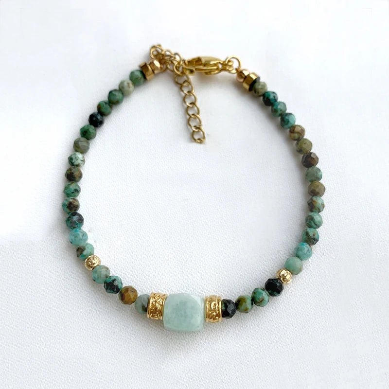 Natural Bracelets Jewels® - Fashionable Charm With Square Stone woman - NaturJewels®