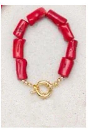 Natural Coral Jewel® - Red coral necklace with natural pearl - NaturJewels®