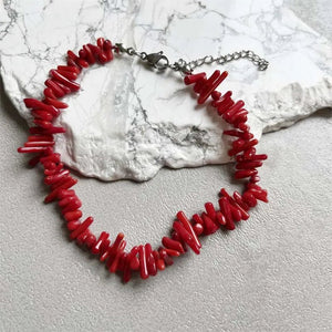 Natural Coral Jewels® - Bracelet with irregular stones - NaturJewels®