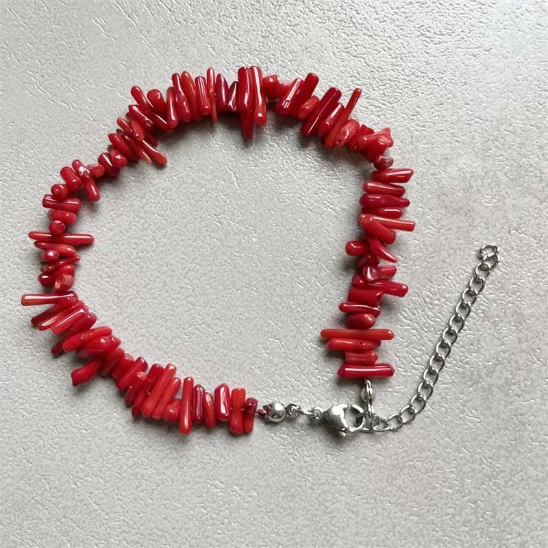Natural Coral Jewels® - Bracelet with irregular stones - NaturJewels®