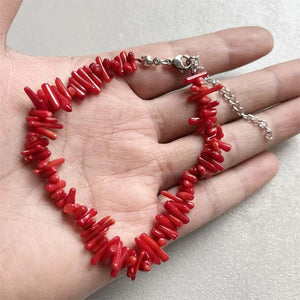 Natural Coral Jewels® - Bracelet with irregular stones - NaturJewels®