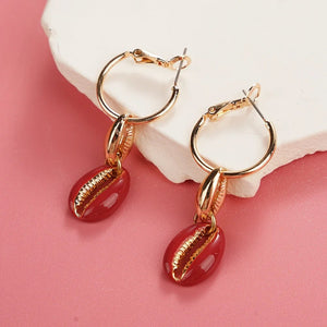 Natural Coral Jewels® - Red Enamel Coral Tree Earrings - NaturJewels®