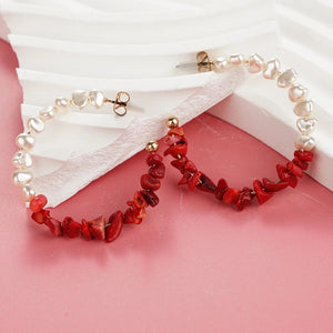 Natural Coral Jewels® - Red Enamel Coral Tree Earrings - NaturJewels®