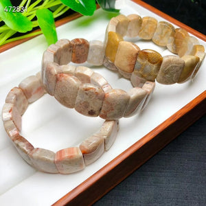 Natural Coral Jewels® - Yellow coral beaded bracelet for men and women - NaturJewels®