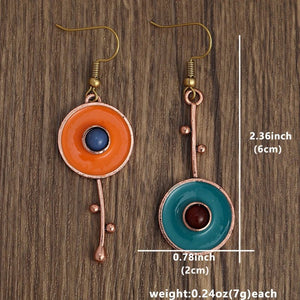 Natural Soul® - Bronze ear with round pendant in ethnic style - NaturJewels®