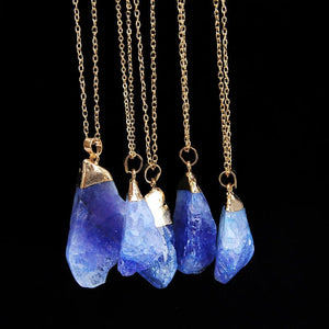 Natural Soul Jewels® - Irregular Amethyst Stone Necklace with Healing Crystal - NaturJewels®