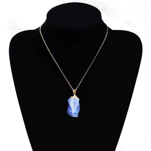 Natural Soul Jewels® - Irregular Amethyst Stone Necklace with Healing Crystal - NaturJewels®