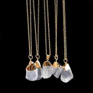 Natural Soul Jewels® - Irregular Amethyst Stone Necklace with Healing Crystal - NaturJewels®