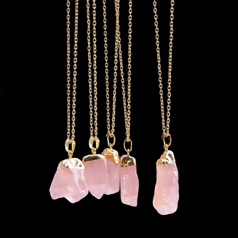 Natural Soul Jewels® - Irregular Amethyst Stone Necklace with Healing Crystal - NaturJewels®