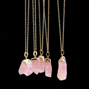 Natural Soul Jewels® - Irregular Amethyst Stone Necklace with Healing Crystal - NaturJewels®