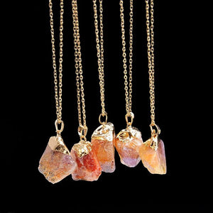 Natural Soul Jewels® - Irregular Amethyst Stone Necklace with Healing Crystal - NaturJewels®