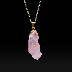 Natural Soul Jewels® - Irregular Amethyst Stone Necklace with Healing Crystal - NaturJewels®