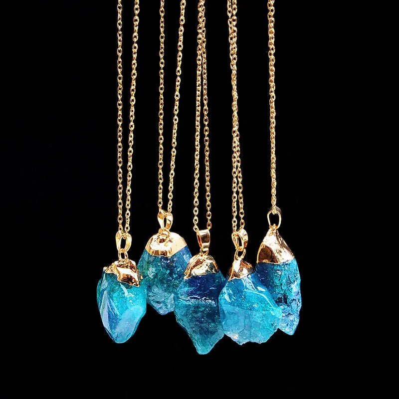 Natural Soul Jewels® - Irregular Amethyst Stone Necklace with Healing Crystal - NaturJewels®
