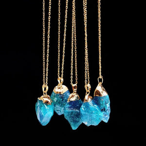 Natural Soul Jewels® - Irregular Amethyst Stone Necklace with Healing Crystal - NaturJewels®