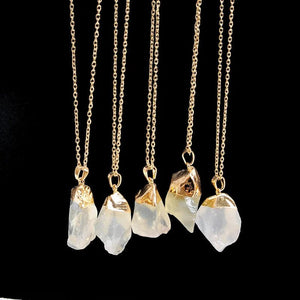 Natural Soul Jewels® - Irregular Amethyst Stone Necklace with Healing Crystal - NaturJewels®