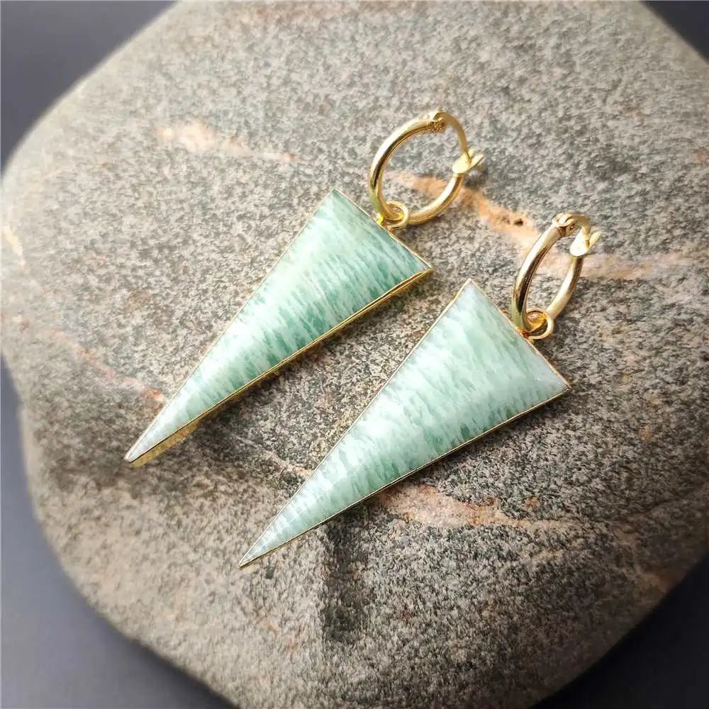 Natural Stone Jewels® - Amazonite Earrings for women - NaturJewels®