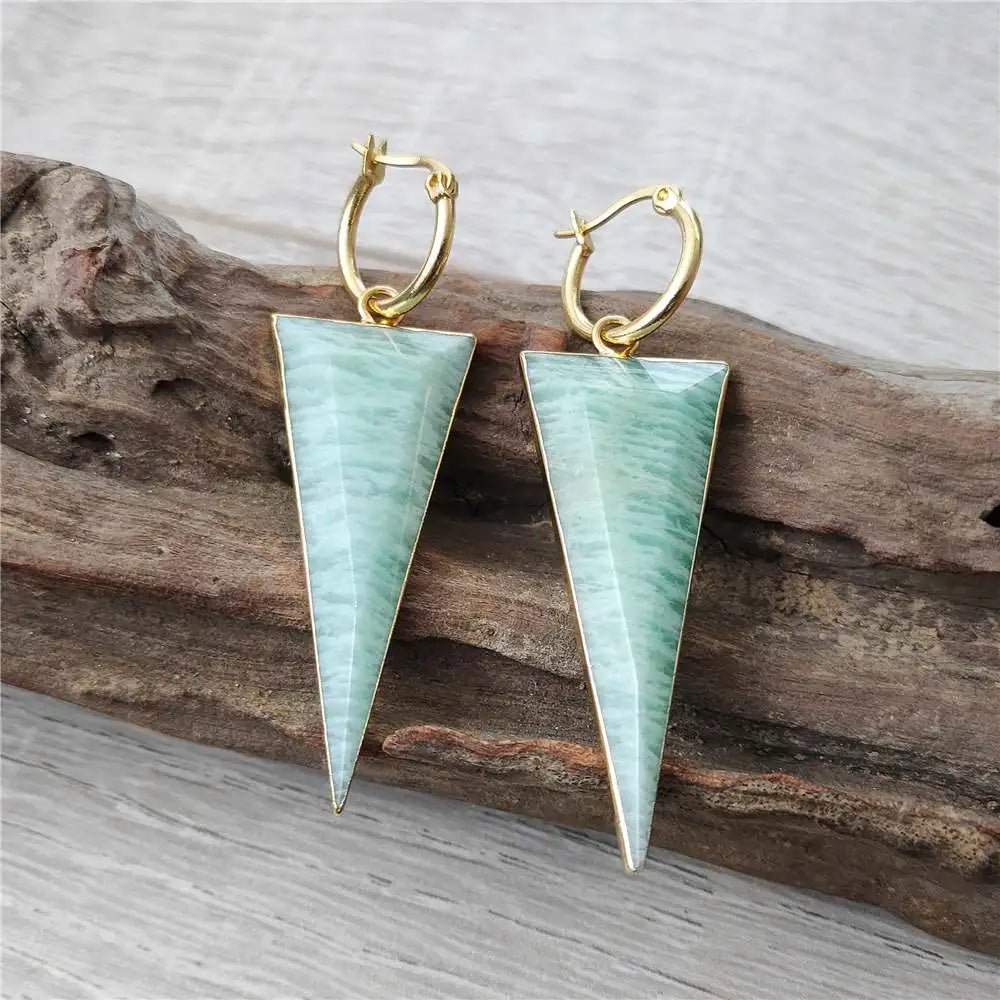 Natural Stone Jewels® - Amazonite Earrings for women - NaturJewels®