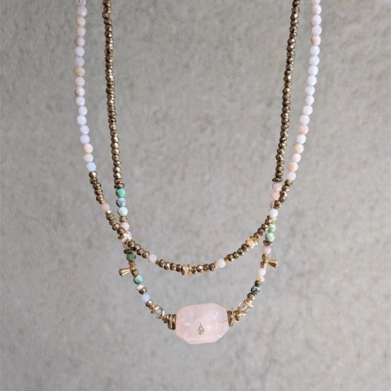 Natural Stone Jewels® - Charm Beaded Necklace for women - NaturJewels®