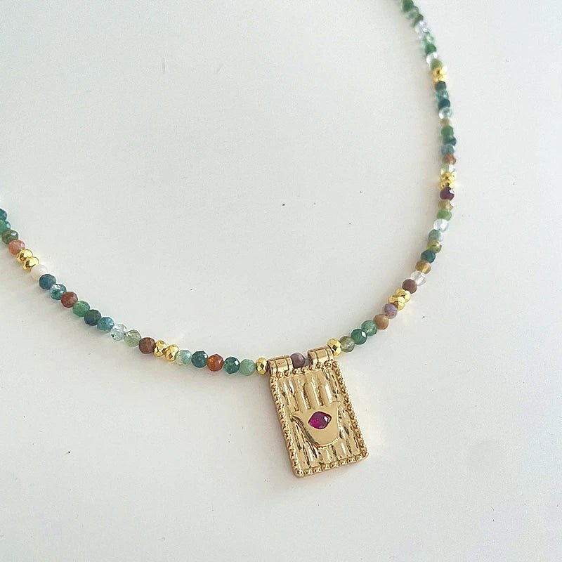 Natural Stone Jewels® - Charm Beaded Necklace for women - NaturJewels®