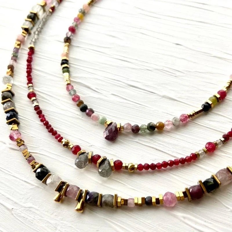 Natural Stone Jewels® - Charm Beaded Necklace for women - NaturJewels®