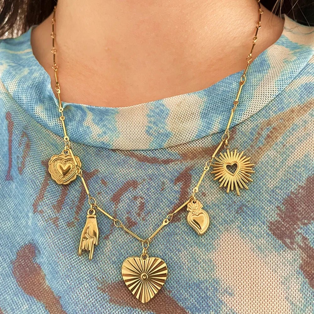 Natural Stone Jewels® - Charm Beaded Necklace for women - NaturJewels®