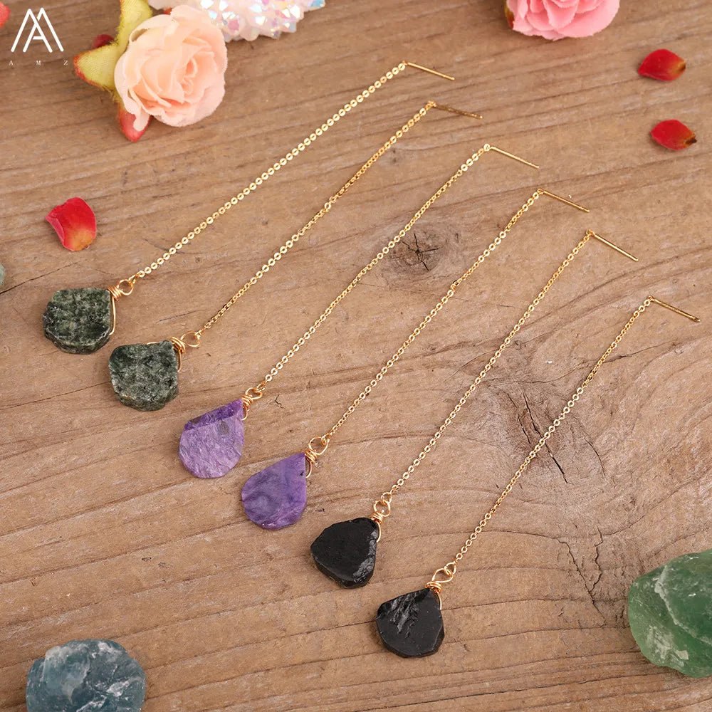 Natural Stone® Jewels - Earrings with black quartz beads - NaturJewels®