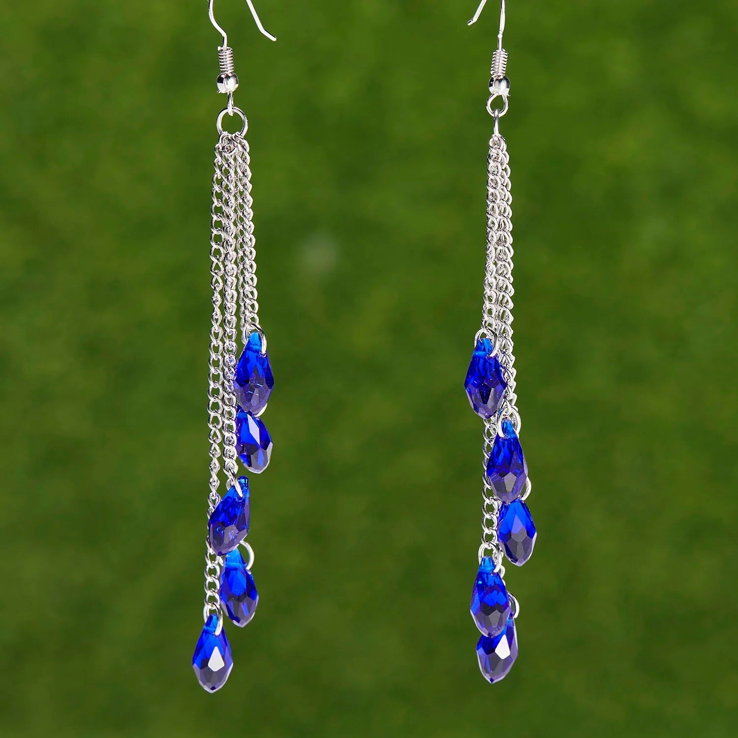 Natural Stone Jewels® - Fashion crystal water drop tassel earrings for women - NaturJewels®