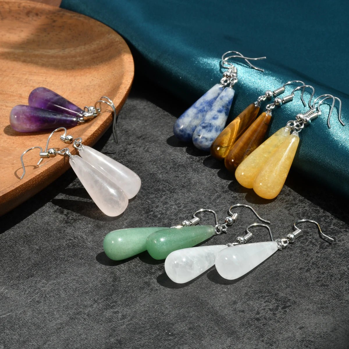 Natural Stone Jewels® - Yellow jade green aventurine rose for woman - NaturJewels®