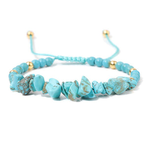Natural Stone® - Nature bracelet with irregularly beaded stone in green color - NaturJewels®