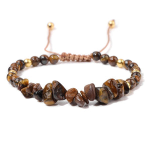 Natural Stone® - Nature bracelet with irregularly beaded stone in green color - NaturJewels®
