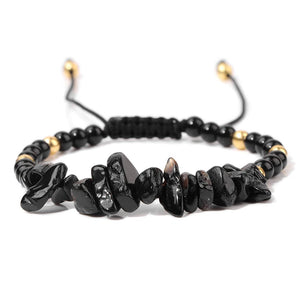 Natural Stone® - Nature bracelet with irregularly beaded stone in green color - NaturJewels®